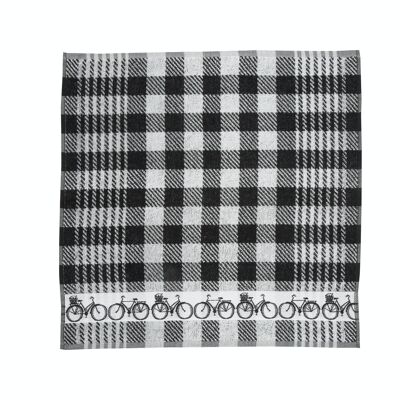 Bicycle Black - Kitchen towel set - 6 pieces - Twentse Damask