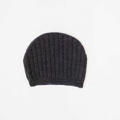 Wool blend beanie - Charcoal gray - “Retro” collection