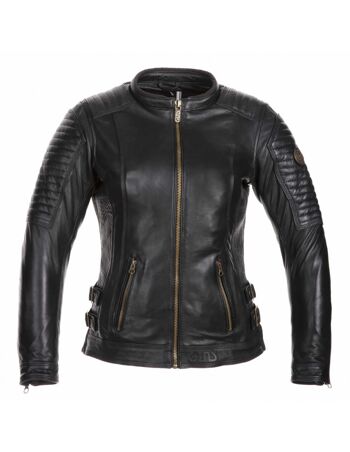 Blouson en cuir épaules matelassées LEGACY 1