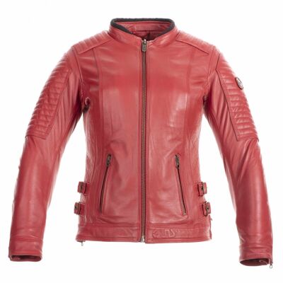 Leather jacket with padded shoulders LEGACY