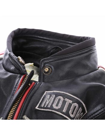 Blouson de moto en cuir véritable CALIFORNIA 5