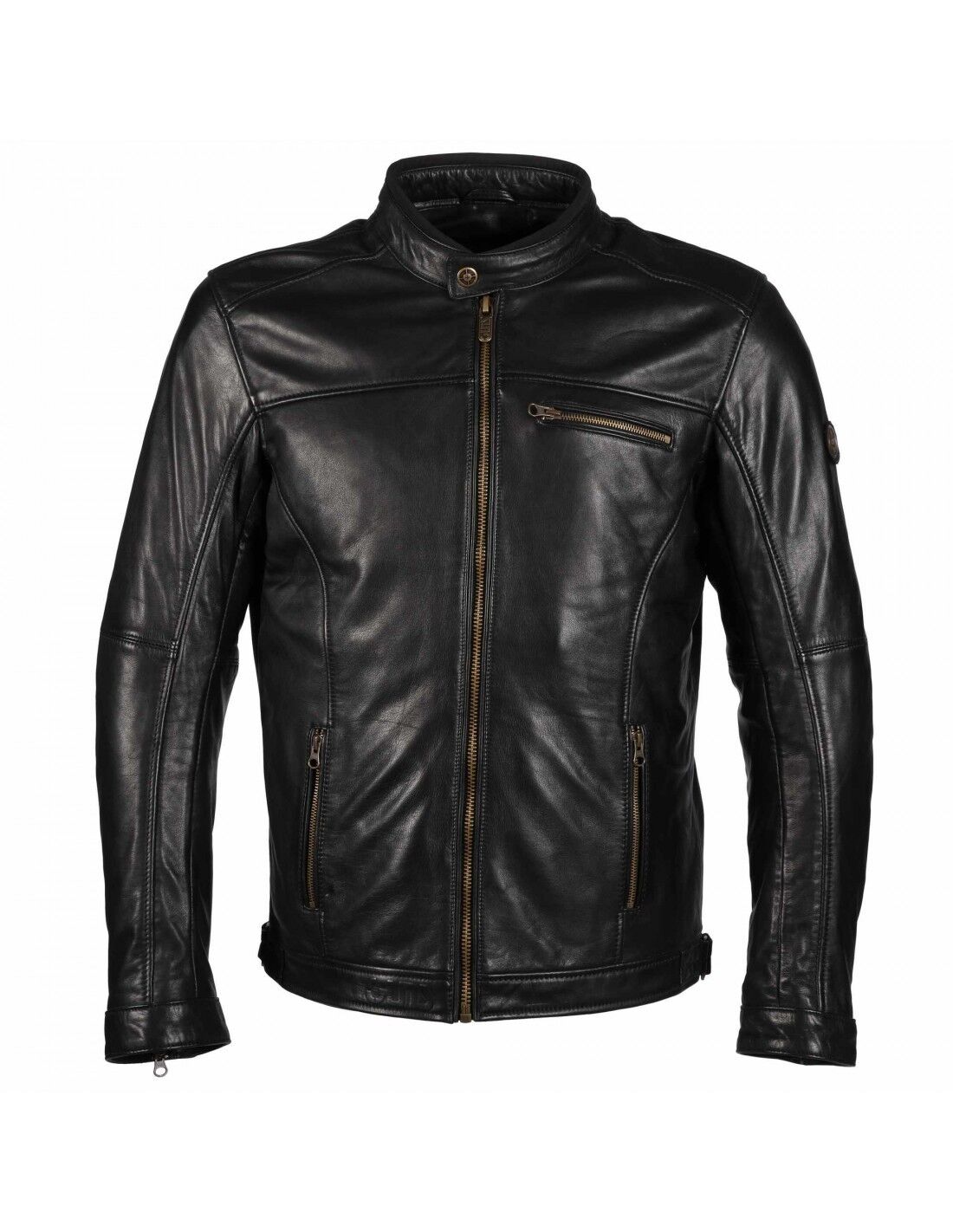 Giacca in pelle con collo biker ALTO CE