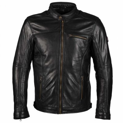 ALTO CE biker collar leather jacket