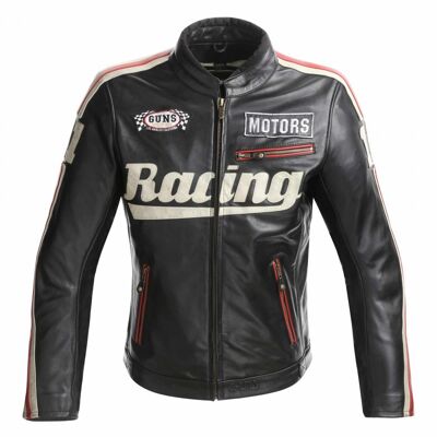 RACING genuine leather motorcycle jacket