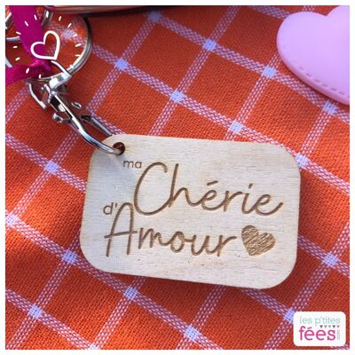 Porte-clefs "ma chérie d'amour" (St Valentin)