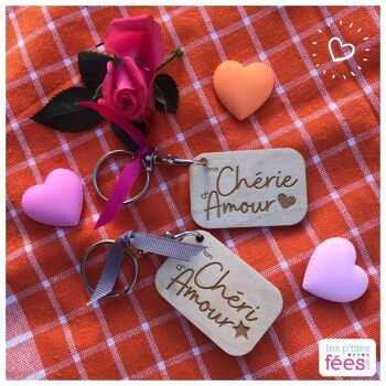 Porte-clefs "ma chérie d'amour" (St Valentin) 3