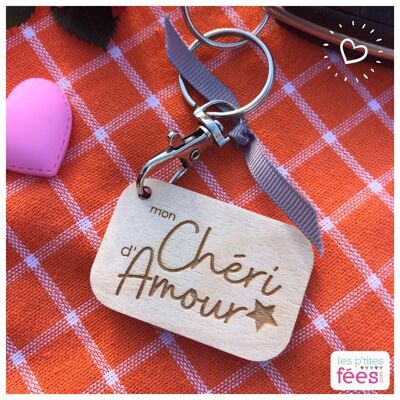 Porte-clefs "mon chéri d'amour" (St Valentin)