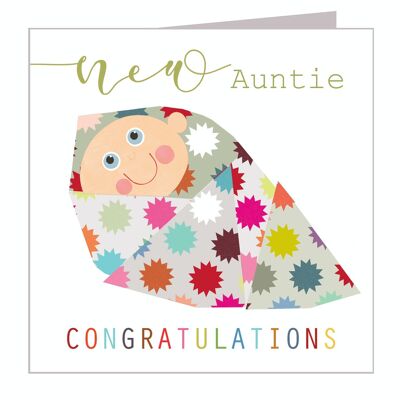 NB31 New Auntie Baby Card
