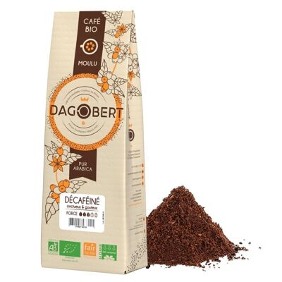 DECAFFEINE coffees 100% organic and fair trade arabica GRAIN AND GROUND