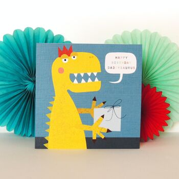 Carte d'anniversaire dinosaure DB01 Daddysaurus 2