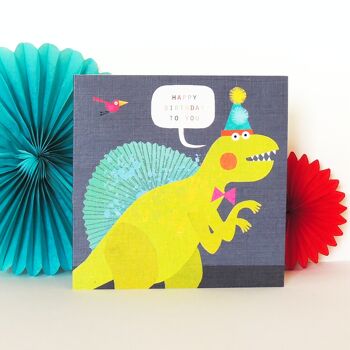 Carte de vœux dinosaure anniversaire DB05 3