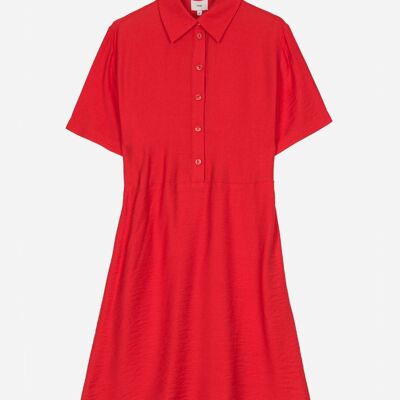 Robe courte boutonnée MONY rouge