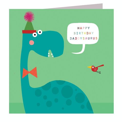 DB07 Birthday Brontosaurus Dinosaur Card