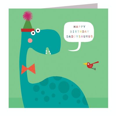 DB07 Geburtstagskarte mit Brontosaurus-Dinosaurier