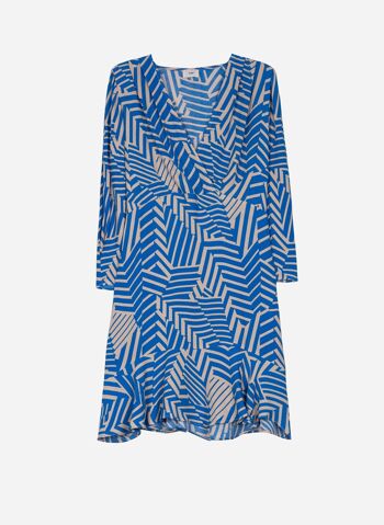 Robe courte à volants MINNA zenya bleu