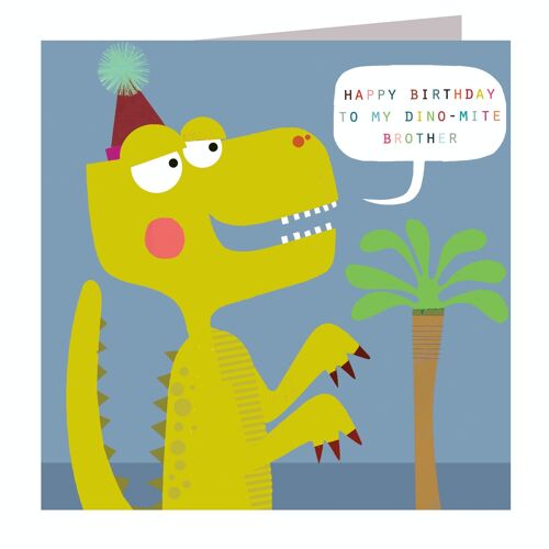 DB10 Dino-mite Brother Birthday Card