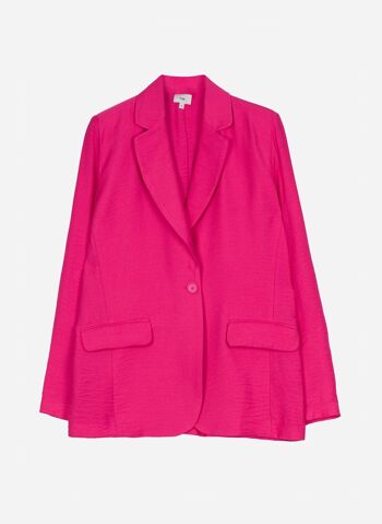 Veste tailleur unie ZYMA fushia 1