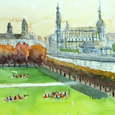 Grußkarte Blick auf Dresden