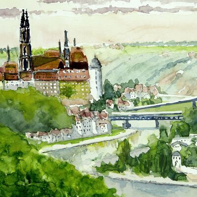 Tarjeta de felicitación Albrechtsburg en Meissen