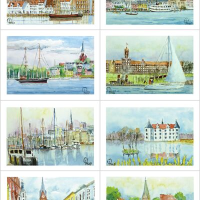 Grußkarten Set Flensburg