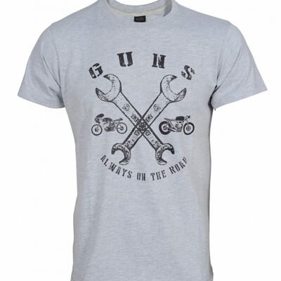 Baumwoll-T-Shirt SPEED- GRAU