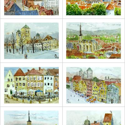 Greeting card set Osnabrueck