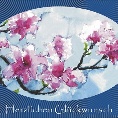 Glückwunschkarte Magnolien