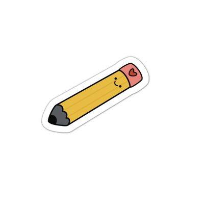 Kawaii happy pencil cute stationery vinyl sticker