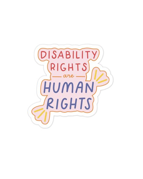 Disability rights are human rights  vinyl sticker