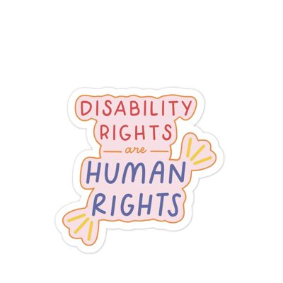 I diritti di disabilità sono adesivi in vinile per i diritti umani