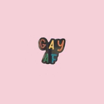 Gay af queer LGBTQ+ Emaille-Pin