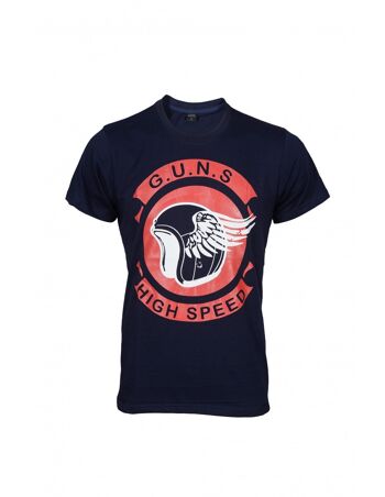 T-Shirt en coton HIGH- BLUE 1