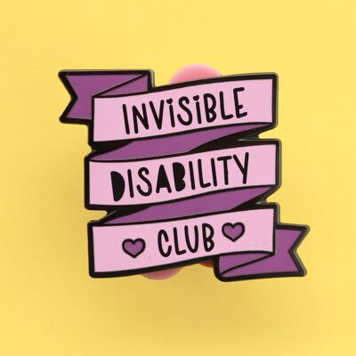 Épingle en émail de ruban de club de handicap invisible