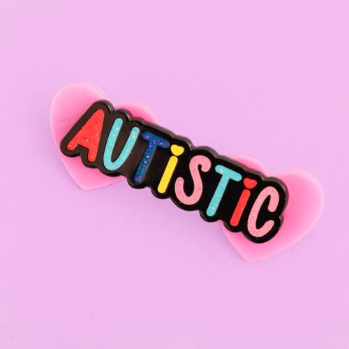 Autistic enamel pin