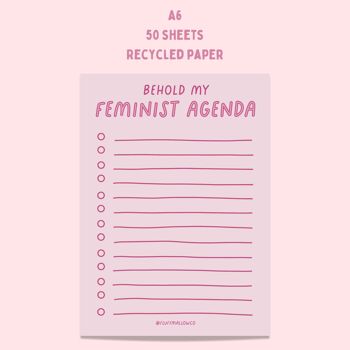 Bloc-notes agenda féministe A6 (4"x6") 3