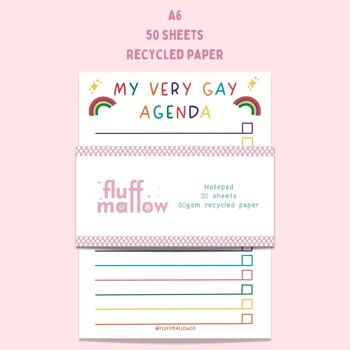 Bloc-notes A6 Agenda Gay (4"x6") 4