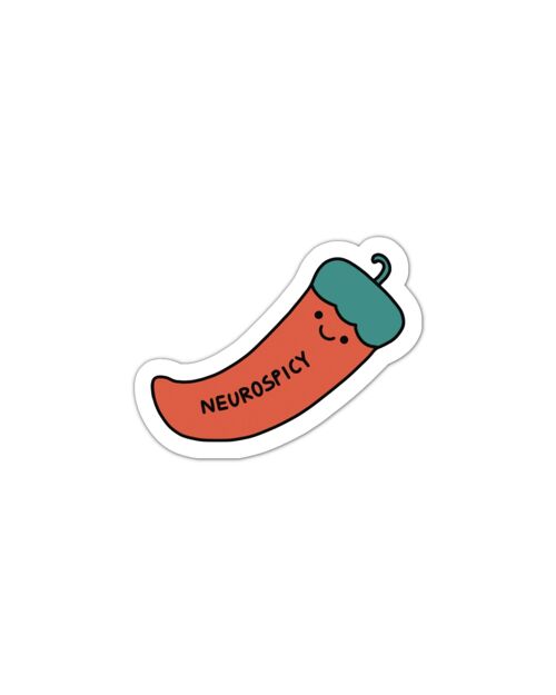 Neurospicy cute pepper  vinyl sticker