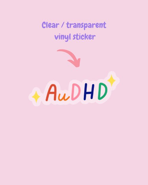 Autistic clear transparent  vinyl sticker
