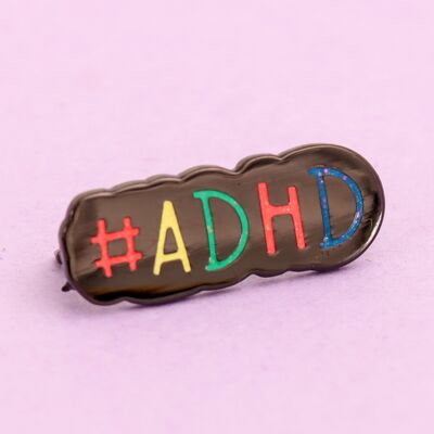 ADHD  mental health neurodivergent enamel pin