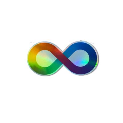 Rainbow infinity holographic vinyl sticker