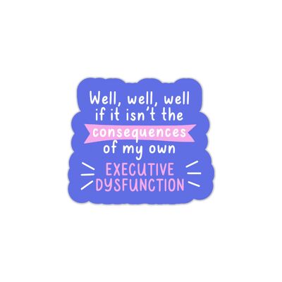 Funny adhd mental health vinyl sticker
