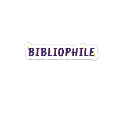 Bibliophile reading vinyl sticker