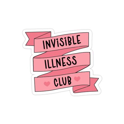 Autocollant en vinyle Invisible Illness club