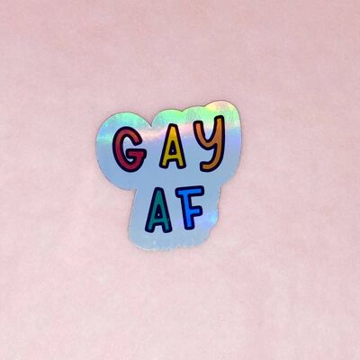 Gay af Holographic Vinyl Sticker / LGBTQ Sticker