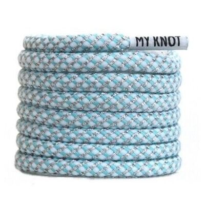 Silver turquoise shoelaces