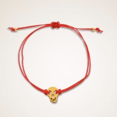 Bracciale teschio rosso