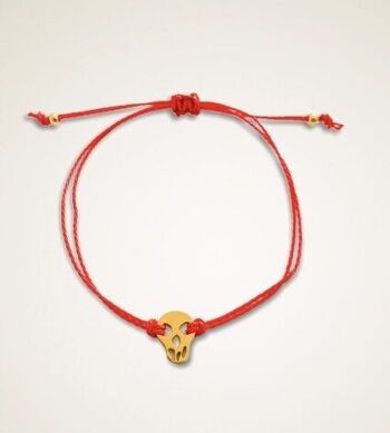 Bracelet rouge skull 1