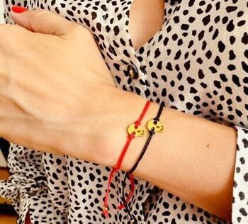 Bracelet rouge skull 2