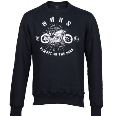 Rundhals-Sweatshirt aus Baumwolle TOM- BLACK