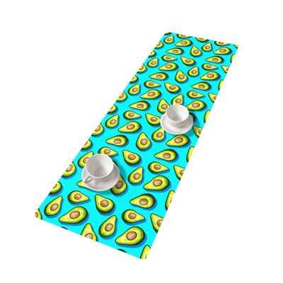 Avocado Table Runner In Felt Bertoni 33 x 95 cm.